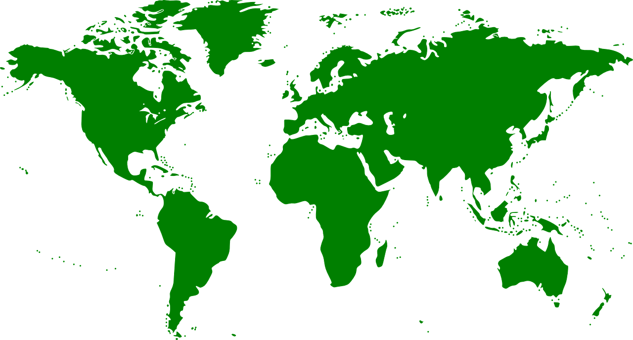 Image of World Map in Green