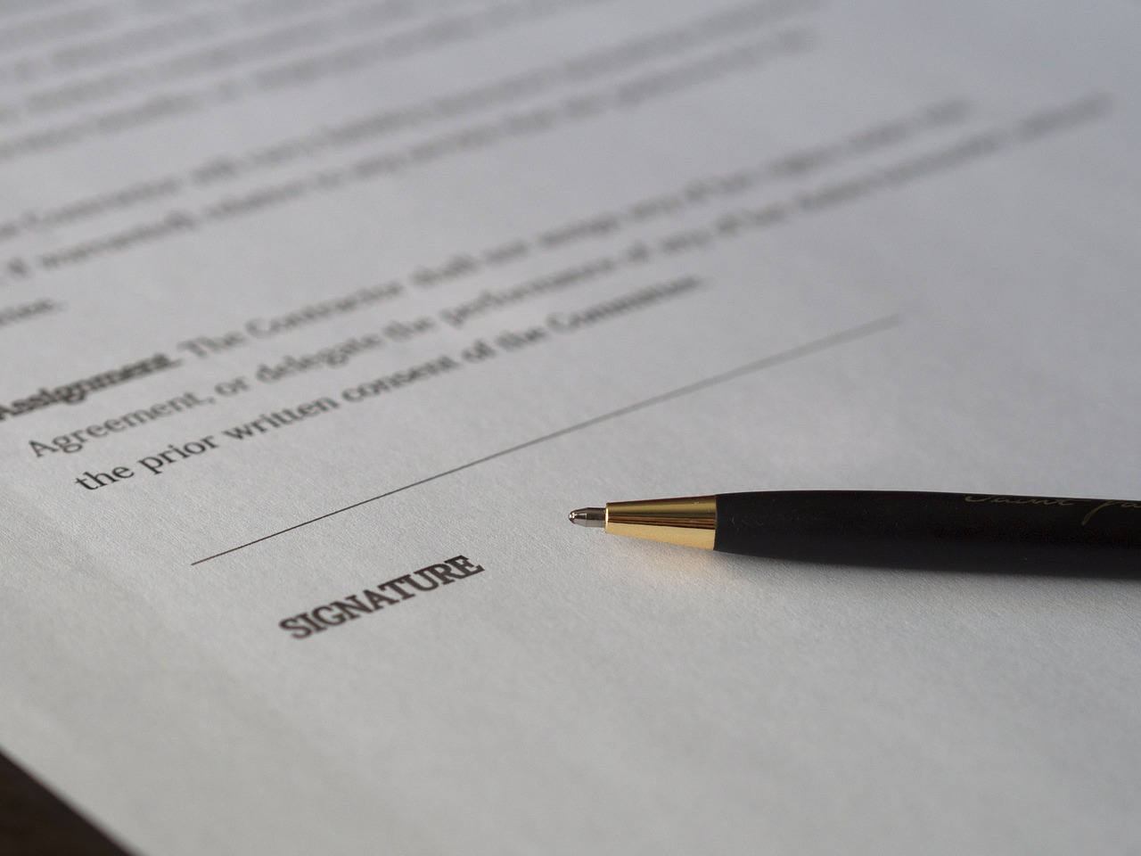 Image of Contract Signature